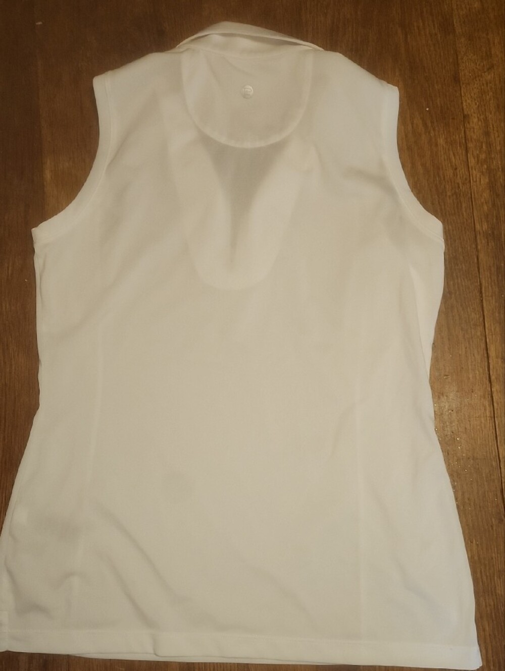 EP Pro White Sleeveless Zip-Front Polo Top - Picture 3 of 4